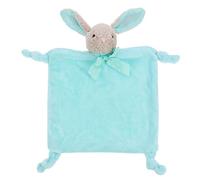 ERINGOGO Serviette Apaisante en Peluche Cristal Bébé 0-3 Ans Lapin Vert Doux 26x22 Cm Jouet pour Nourrisson Confort Tactile Câlin Adapté -né