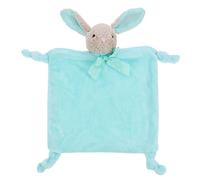 ERINGOGO Serviette Apaisante en Peluche Lapin 26x22 Cm Bébé 0-3 Ans Motif Lapin Vert en Cristal Velours pour -nés Jouet D’éveil Bébé Doux et Confortable