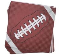 ERINGOGO Serviettes de Table Rugby en Papier Absorbant Lot de 48 Pièces Décorations Sportives pour Fêtes Anniversaires et Événements Sportifs Couleur Vive Usage Jetable Pratique