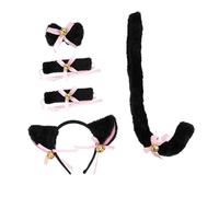 ERINGOGO Set Accessoires Cosplay Animaux avec - Oreilles de Chat Bracelet Cloche Queue et pour Fêtes et