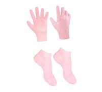 ERINGOGO Set de Chaussettes Exfoliantes Hydratantes et de Soin et Mains Sècheresse Lot Rose Xl pour Peau Sèche et Craquelée
