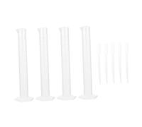 ERINGOGO Set de Cylindres Gradués et Pipettes Plastique Transparent Précision de Mesure pour Laboratoire et Cuisine Rapide de