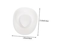 ERINGOGO Set de Mini Chapeaux Cowboy Plastique pour Décorations DIY Accessoires Poupées Noir Blanc et Motif Vache et Réutilisable pour Fêtes et Décoration Intérieure