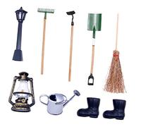 ERINGOGO Set Doutils de Jardinage Miniatures pour Maison de Poupée Accessoires Décor Micro Jardin Sécurisés pour Garçons et Filles Créatif pour Potager et Scène Miniature