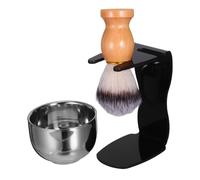 ERINGOGO Set Kit Rasage Humide pour Hommes avec Brosse à Barbe Douce Bol à Raser et Support Inox Pratique Entretien Complet Barbe à Domicile ou Salon
