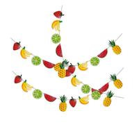 ERINGOGO Sets de Sets de Ensembles de Bannières en Papier Lot de 3 Thème des Fruits Design Élégant et Ornementation Festive pour Décoration de Fête Tropicale pour Anniversaire