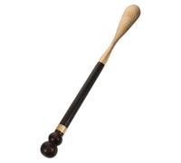 ERINGOGO Shoe Horn Long Handle Brass Head With Ebony Wood Handle Durable Shoe Dressing Aid For Seniors Men Women Pregnancy Travel