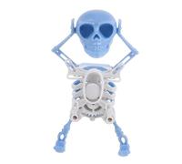 ERINGOGO Squelette Dansant Jouet Halloween Décoration Étrange Intérieure Figurine Amusante à Remonter pour Fête Halloween Bureau Ou Maison Couleur Bleue Lumineuse