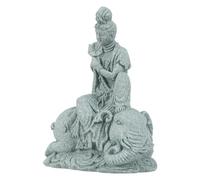 ERINGOGO Statue de Bouddha en Grès pour Aquarium - Figurine de Contemplation Petite Taille - Décoration D’intérieur et Ornement Paisible pour Aquarium et Étagère - Résistante à L’humidité