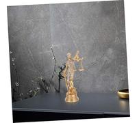 ERINGOGO Statue Déesse Justice Résine Dorée Sculpture Classique Femme de Justice Aveugle Décoration Élégante pour Bureau Avocat Salon et Bibliothèque Symbole Équité et Intégrité