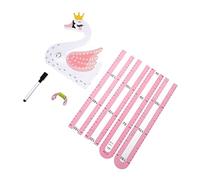 ERINGOGO Sticker Mural de Mesure de Hauteur 3d Motif Animal Cygne pour Chambre D’garçon et Filles, Autocollant Décoratif Amovible Étanche, Décoration Ludique pour Bébé, de Stickers Hauteur