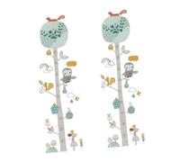 ERINGOGO Sticker Mural Toise Animaux Forêt pour Garçon et Filles, Autocollant Pvc Résistant 30x60 Cm, Mesure de Taille Créative, Décor Chambre Bébé, Ensemble 2 Pièces