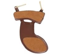 ERINGOGO Support d'Épaule pour Violon 3/4-4/4 en Cuir Café Coussin d'Épaule et Repose-Menton Rembourrés Accessoire Réglable pour Confort et Stabilité Pendant Jeu et Entraînement