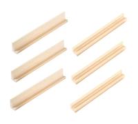 ERINGOGO Support en Bois pour Dominos 6 Pièces 10 Cm Présentoir à Dominos et Plateaux de Train Mexicain Organiseur de Cartes de Jeu pour Bureau et Loisirs Créatifs