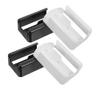 ERINGOGO Support Mural Adhésif pour Télécommandes 4 Pièces Petit Format Blanc et Noir, Rangement Mural Multifonction Léger pour Télécommande Tv et Climatiseur, Organisateur Compact