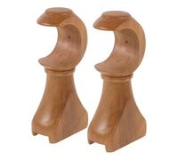 ERINGOGO Support Mural et Plafond en Bois pour Tringle à Rideaux 2pcs, Kit de Fixation Robuste et Ajustable, Installation Facile pour Salon et Chambre