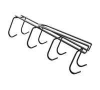 ERINGOGO Support Tasse à Suspendre Sous Armoire Crochets Sans Perçage Noir Rangement Pratique pour Mugs et Ustensiles Résistant Rouille pour Cuisine et Salle de Bain