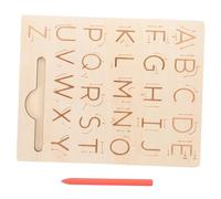 ERINGOGO Tableau d'Entraînement Éducatif en Bois pour Garçon et Filles Planche à Traçer Lettres et Chiffres Jouet Montessori Précocité Apprentissage à 1 Ensemble