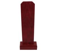 ERINGOGO Tablette Commémorative en Bois Rouge avec Base pour Culte Ancestral et Offrande, Décoration Élégante et Solennelle pour Temple et Sanctuaire