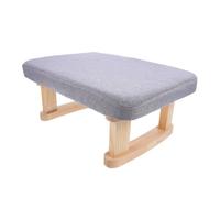 ERINGOGO Tabouret à Chaussures Petit Repose-Pieds Pieds en Bois, Coton et Lin, Confortable et Doux, Design Élégant, pour Entrée et Maison