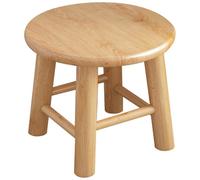 ERINGOGO Tabouret en Bois Massif pour Garçon et Filles Marchepied Antidérapant 25X25 CM Tabouret Petit Escabeau en Bois Naturel Pratique pour Salle de Bain et Maison