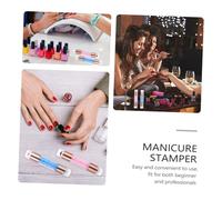 ERINGOGO Tampon De Manucure à Double Tête Transparent Et Flexible Lot De 2 Petits Tampons Pour Nail Art Diy Débutants Et Professionnels Création Ongles Facile à Utiliser