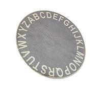 ERINGOGO Tapis D’éveil Rond pour Bébé et Garçon et Filles, Tapis de Sol en Coton Doux Alphabet, Coussin de Jeu Confortable pour Chambre D’garçon et Filles, Apprentissage et Ramper, Gris