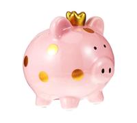 ERINGOGO Tirelire Céramique Forme Cochon Couronne Rose Pot à Décoratif Bureau Cadeau Garçon Fille Fille Garçon Économiseur
