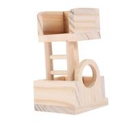 ERINGOGO Tour Observation Bois Naturel pour Petit Animal Jouet Sécurisé pour Hamster Et Cochon Design Et Ludique Accessoires Habitat Animaux Petits