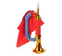 ERINGOGO Trompette en Plastique Bleu Ruban Rouge Klaxon Bruyant Portable pour Fêtes et Spectacles Instrument de Musique Léger et Résistant pour Garçon et Filles Trompette Héraut