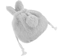 ERINGOGO Trousse Maquillage Fluffy Lapin Peluche avec Fermeture Cordon Sac de Rangement Doux et Léger pour Femme et Fille Pochettes Cosmétiques Voyage Sac Main Doudou