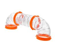 ERINGOGO Tubes Et Tunnels DIY pour Cage à Hamster Accessoire De Jeu avec Flexible Comprenant Tube Orange Court Coudes c Anneaux pour Créer Un Terrain Aventure