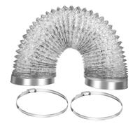 ERINGOGO Tuyau Évacuation Flexible pour Sèche Linge et Hotte Gaine Aluminium avec Ruban Adhésif et Colliers Réglables pour Ventilation Cuisine