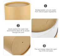 ERINGOGO Urne Funéraire pour Animaux de Compagnie - Tube de Dispersion 10X26 CM en Papier Kraft Beige - Étanche Légère et Écologique - Urne pour Cendres de Chien et Chat Commémoration