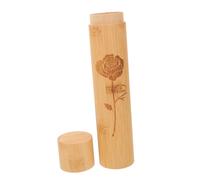 ERINGOGO Urne pour Cendres de Chat et Animal de Compagnie Bambou Petit Coffret Commémoratif Portable avec Motif Rose Boîte Funéraire Polyvalente pour Cendres et Poils de Petits Animaux
