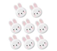 ERINGOGO Vaisselle Jetable Assiettes en Papier Lapin 8 Pièces 9.4X6.6 Pouces pour Fête Familiale et Célébration à Thème