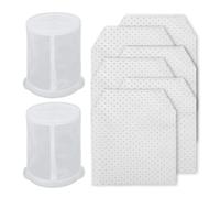 Erinice Lot de 9 filtres de rechange pour aspirateur Makita T-03193 LC01 et BCL180 XLC02 18 V Compact Lithium-Ion sans fil, 6 sacs filtrants en tissu, 2 filtres pré-moteur, lot de 9