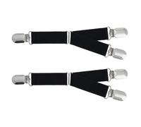 erioctry 1 Paire réglable élastique Y-Style Bas Clip Porte-Jarretelles Porte-Jarretelles Ceinture Chemise Chaussette Reste Titulaire avec Fermoir en métal (Noir)