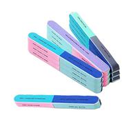 Erioctry Lot de 10 limes à ongles en gel lavables 7 voies colorées pour manucure pédicure