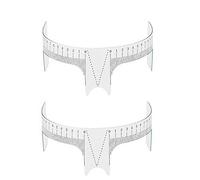 erioctry - Lot de 2 règles de positionnement du nez et des sourcils - Accessoire de mesure réutilisable pour le maquillage - Règle de Sourcil claire