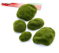 Erioctry Lot de 6 boules de mousse artificielles vertes de tailles assorties pour jardins féériques, terrariums, micro paysages et loisirs créatifs