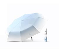 erised's bifrost Parapluie de voyage pliable de couleur dégradée - Ouverture automatique - Protection UV - 8 baleines - Léger - Pluie du soleil - Petit sac à main - Pour femme et enfant, bleu ciel,