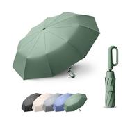 erised's bifrost Parapluie Pliant Golf 10 Baleines de Voyage pour Hommes et femmes,Poignée à Mousqueton,Résistant au UV/Ouverture et Fermeture Automatique de Plein Air Protection UV