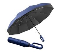 erised's bifrost Parapluie Pliant Golf 10 Baleines de Voyage pour Hommes et femmes,Résistant au UV/Ouverture et Fermeture Automatique de Plein Air Protection UV,Poignée à Mousqueton