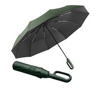 erised's bifrost Parapluie Pliant Golf 10 Baleines de Voyage pour Hommes et femmes,Résistant au UV/Ouverture et Fermeture Automatique de Plein Air Protection UV,Poignée à Mousqueton