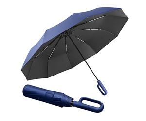 erised's bifrost Parapluie Pliant Golf 10 Baleines de Voyage pour Hommes et femmes,Résistant au UV/Ouverture et Fermeture Automatique de Plein Air Protection UV,Poignée à Mousqueton
