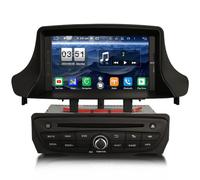 Erisin 4Go+64Go 8 Curs Android 14 Autoradio Stéréo pour Renault Megane 3 Renault Fluence Carplay sans Fil DSP Bluetooth 5.0 WiFi SWC DVD DSP GPS Canbus Cran Tactile IPS de 7 Pouces