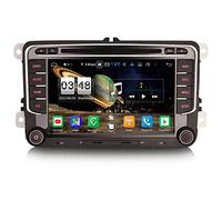 Erisin 7 Pouces 8-Core 4Go+64Go Android 12 Autoradio GPS Navigateur pour VW Golf 5/6 Polo 6R Passat B6 Tiguan Touran Caddy T5 Seat Skoda CarPlay Android Auto Bluetooth Dab+ WiFi DSP USB OPS Canbus FM
