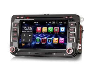 Erisin 7 Pouces 8-Core 4GO+64GO Android 14 Autoradio Bluetooth Navigateur GPS pour VW T5 Golf 5 Golf 6 Polo Caddy Tiguan Touran Passat Seat CarPlay sans Fil Android Auto Dab+ DVD DSP WiFi RDS USB OPS