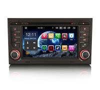 Erisin 7 Pouces 8-Core 4GO RAM 64GO ROM Android 14 Autoradio Bluetooth GPS Navigation pour Audi A4 S4 RS4 8E 8F B9 B7 RNS-E Seat EXEO CarPlay sans Fil Android Auto WiFi 4G DSP Dab+ RDS USB CD Canbus